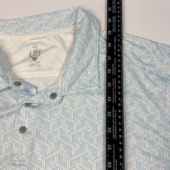 Cutter & Buck CBUK Polo Shirt Mens Size XXL Breathable Golf Light Blue - Picture 8 of 8
